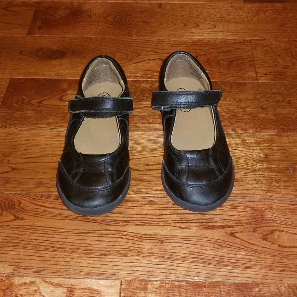 Girls Stride Rite Black Mary Jane  Shoes 10 W